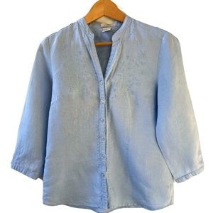 Tweeds Blue Linen Blouse